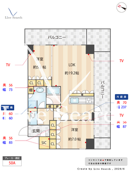 福岡大名ガーデンシティ・レジデンス 801 【福岡県赤坂駅】 の間取り図