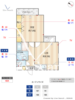プラム・ユー 105 【大阪府阪急電鉄神戸線　神崎川駅　徒歩15分】 の間取り図