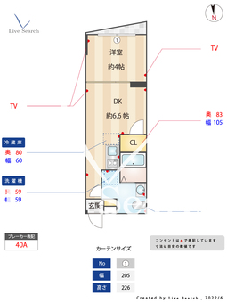 PIENZA中野新橋 401 【東京都中野新橋駅】 の間取り図