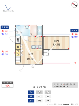  Les Pentes Nagasaki（レ・パント・ナガサキ） 202 【東京都東長崎駅】 の間取り図