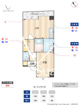 エンクレストけやき通り 401 【福岡県赤坂駅】 の間取り図