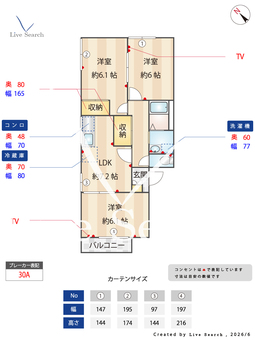フレグランス京塚 201 【熊本県水前寺駅】 の間取り図