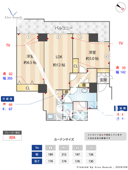 プロムナード仲町台3号棟 1403 【神奈川県仲町台駅】 の間取り図
