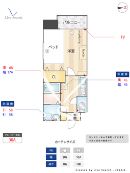BraTTo赤坂クレスト 906 【福岡県福岡市営地下鉄空港線 赤坂駅】 の間取り図