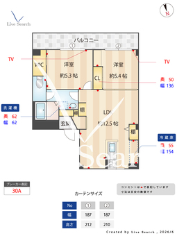 コスモ市川 202 【神奈川県小机駅】 の間取り図
