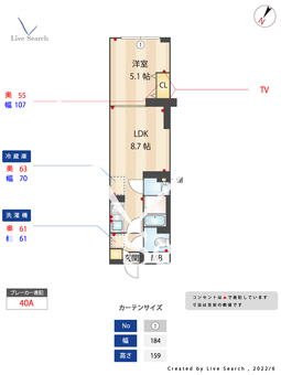 ウェルスクエアイズム千川 202 【東京都千川駅】 の間取り図