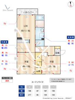 シャーメゾン須屋 A301 【熊本県須屋駅】 の間取り図