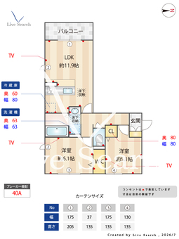 エトワール・ブライト 101 【熊本県平成】 の間取り図
