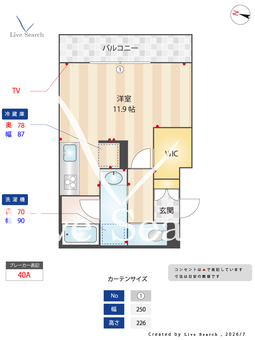 シャーメゾン　ウィステリア 104 【熊本県南熊本駅】 の間取り図