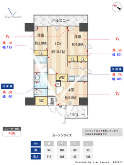ACP Residence浅草 1403 【東京都入谷】 の間取り図