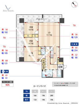 ザ・リンドス 412 【福岡県千早駅】 の間取り図