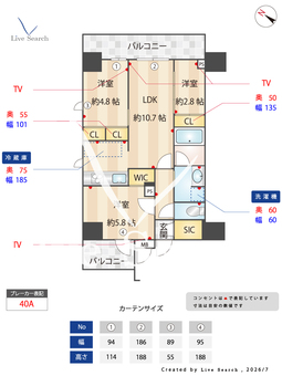 ACP Residence浅草 1401 【東京都入谷】 の間取り図