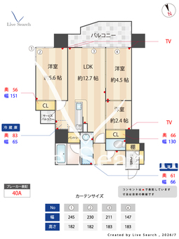 One Paseo 306 【福岡県福岡市営地下鉄渡辺通駅】 の間取り図