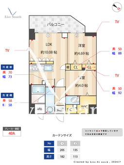 S-RESIDENCE薬院aureate 804 【福岡県薬院大通】 の間取り図