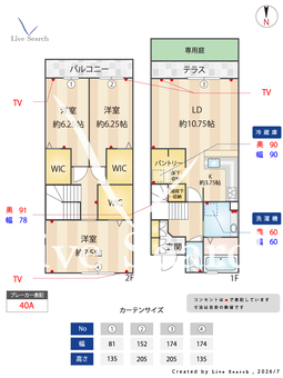 楓 105 【東京都仙川駅】 の間取り図