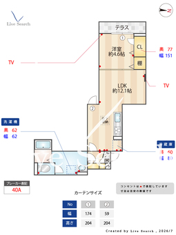 D Paina 中野島Ⅱ 105 【神奈川県中野島駅】 の間取り図