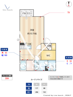 サニーハイツ 202 【東京都上井草駅】 の間取り図