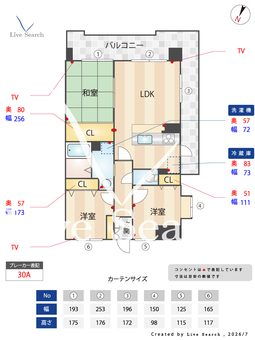 グランドアビタシオン平尾 411 【福岡県西鉄平尾駅】 の間取り図