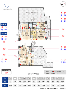 パークネスタ落合 1101 【東京都落合】 の間取り図