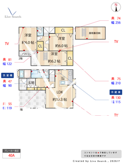 足立区六月2丁目中古戸建  【東京都竹ノ塚】 の間取り図