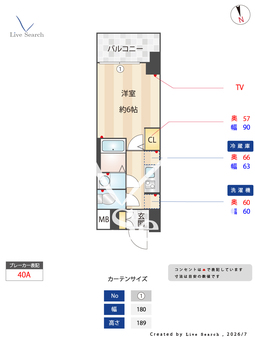 エスタート品川南大井 1206 【東京都大森海岸】 の間取り図
