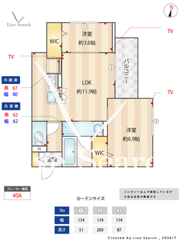フリシュ深見 303 【神奈川県大和駅　】 の間取り図