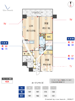 ネオマイム墨田鐘ヶ淵 801 【東京都鐘ヶ淵】 の間取り図