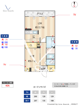 グラスグリーンはいづか 102 【大阪府住道駅】 の間取り図