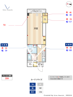 エトス大名 309 【福岡県赤坂駅】 の間取り図