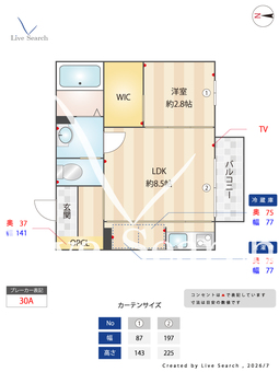 メゾンクローバー　B 101 【神奈川県大倉山駅】 の間取り図