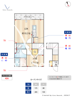 トリシアルミエール 202 【栃木県小山駅】 の間取り図