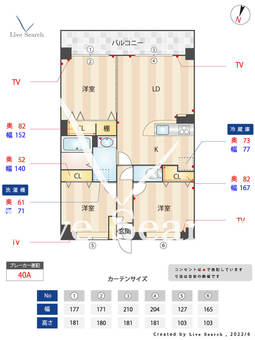 ザ・ブルックハウス 305 【福岡県大橋駅】 の間取り図