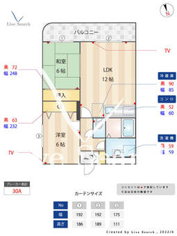 ベルビュ21 206 【福岡県西鉄二日市駅】 の間取り図