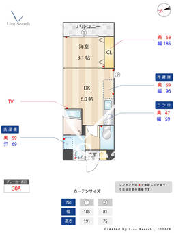 モンテ・ローザ神松寺 201 【福岡県七隈駅】 の間取り図