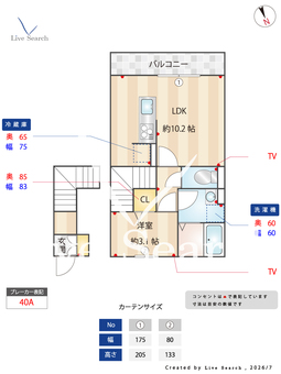 トリシアルミエール 208 【栃木県小山駅】 の間取り図