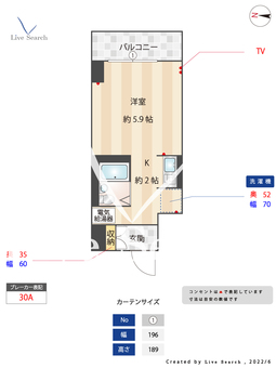 サンマンションアトレ大山 603 【東京都大山駅】 の間取り図