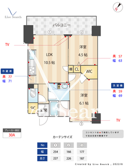 ルキシア薬院 1303 【福岡県薬院駅】 の間取り図