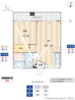 ヤマシタビル 302 【東京都曙橋駅】 の間取り図