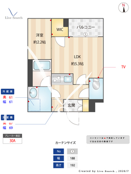 スタイリオ東品川 306 【東京都新馬場駅】 の間取り図