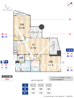 ニッセイディーセント小笹 302 【福岡県西鉄平尾駅】 の間取り図