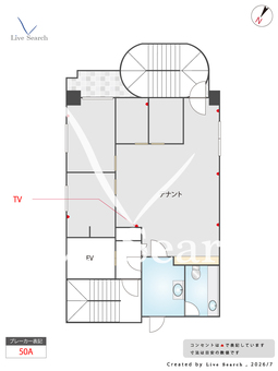 WEST HILLS TENJIN 3A 【福岡県天神駅】 の間取り図