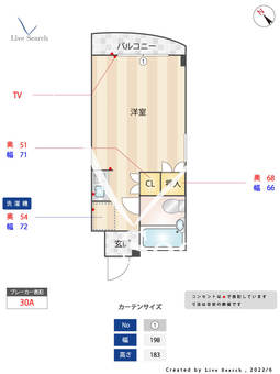 ジュネス玉川 2B 【福岡県高宮駅】 の間取り図