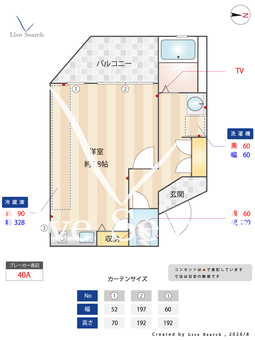 ノヴェル西宮 303 【兵庫県西宮北口駅】 の間取り図