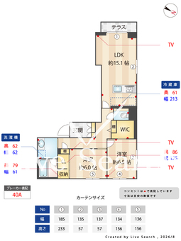 シャーメゾンステージ横濱白楽 102 【神奈川県東白楽】 の間取り図