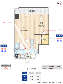 ジェノヴィア南千住Ⅱスカイガーデン 803 【東京都南千住駅】 の間取り図