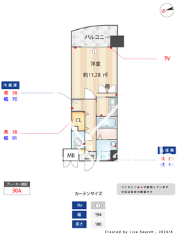 サムティ筥崎宮前 802 【福岡県箱崎駅】 の間取り図