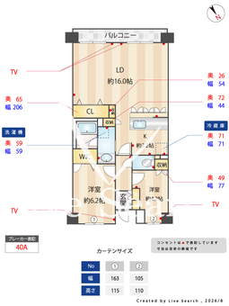 横浜小机パークホームズ 504 【神奈川県小机駅】 の間取り図