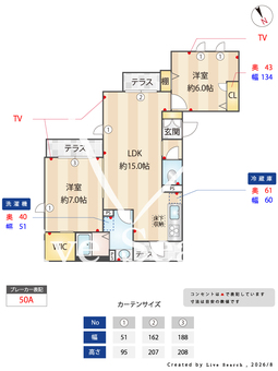 シャーメゾン･リヴィエールⅡ 101 【東京都京王多摩川駅】 の間取り図