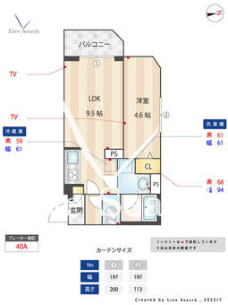 グローベル　ザ・クレス押上 201 【東京都押上駅】 の間取り図