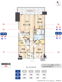 クレヴィア東白楽 307 【神奈川県東白楽】 の間取り図